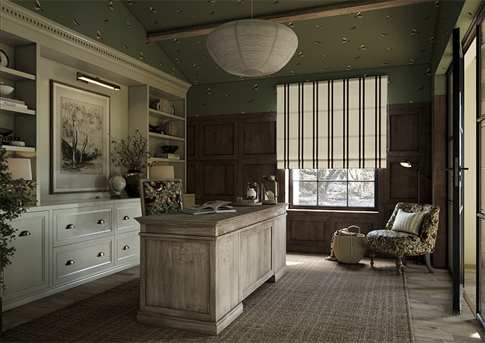 Winnies Stripe, Russet - Roman Blind - Image 6